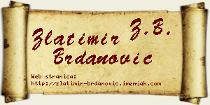 Zlatimir Brdanović vizit kartica